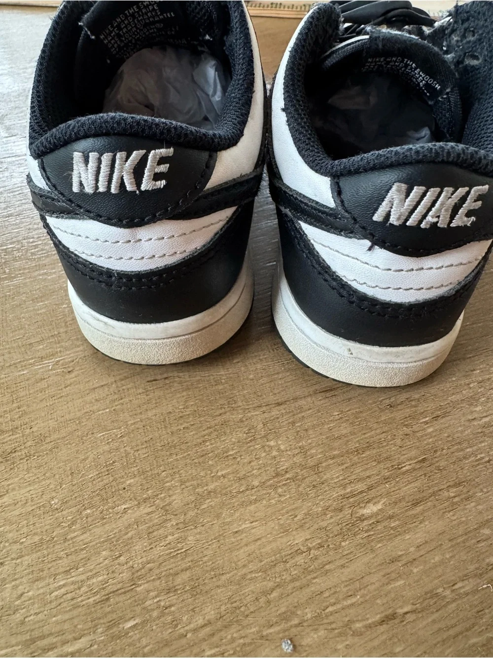 Nike Kids Black and White Low-Top Sneakers